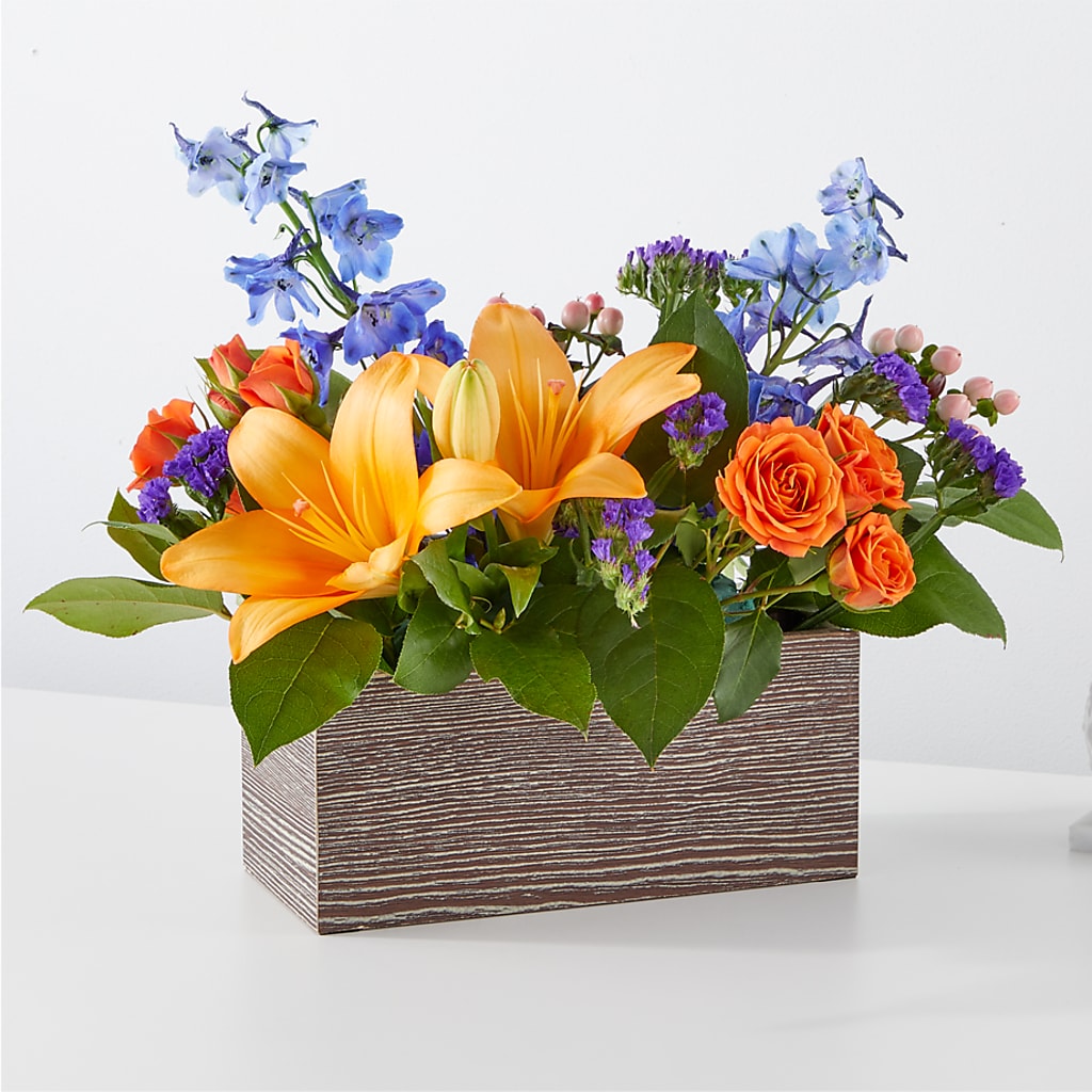 Radiant Citrus Box Bouquet – The Flower Station, Paris TN