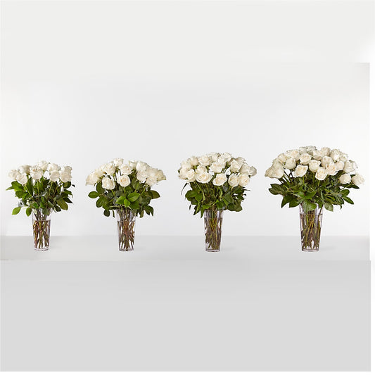 Long Stem White Rose Bouquet – The Flower Station, Paris TN