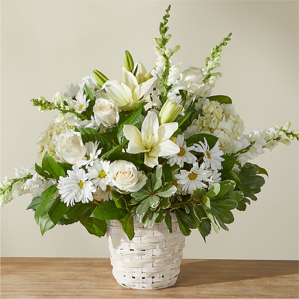 Ivory Elegance Floral Basket – The Flower Station, Paris TN