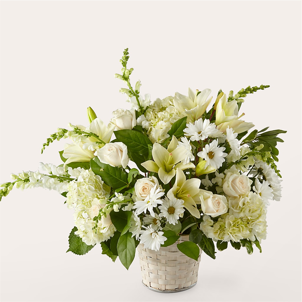Ivory Elegance Floral Basket – The Flower Station, Paris TN