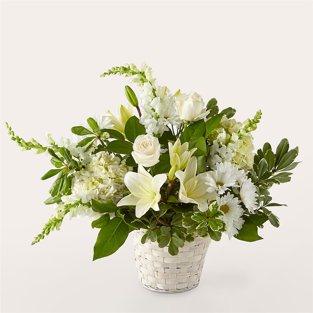 Ivory Elegance Floral Basket – The Flower Station, Paris TN