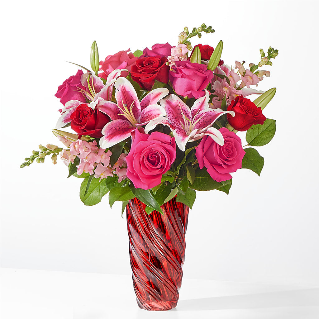 Always You Bouquet with Luxe Swirl Vase – The Flower Station, Paris TN