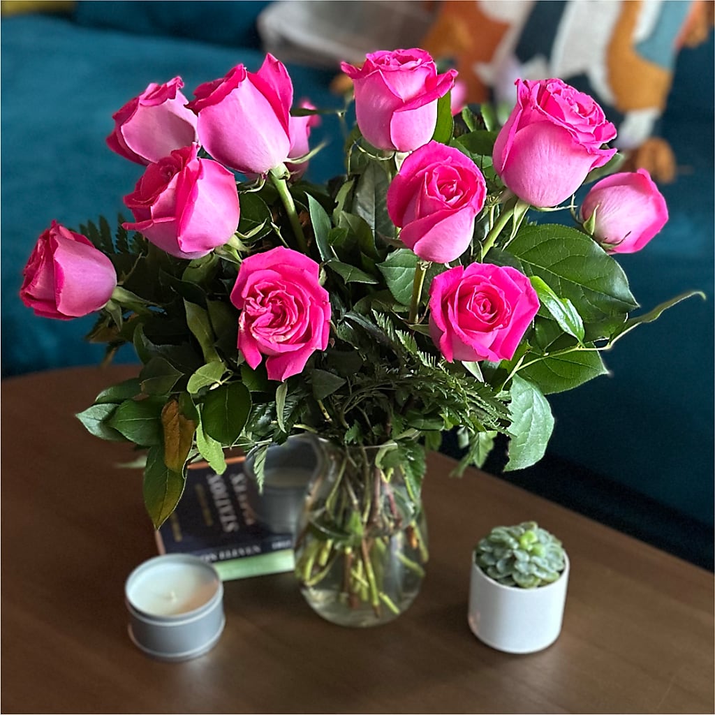 Long Stem Pink Rose Bouquet –  The Flower Station, Paris TN