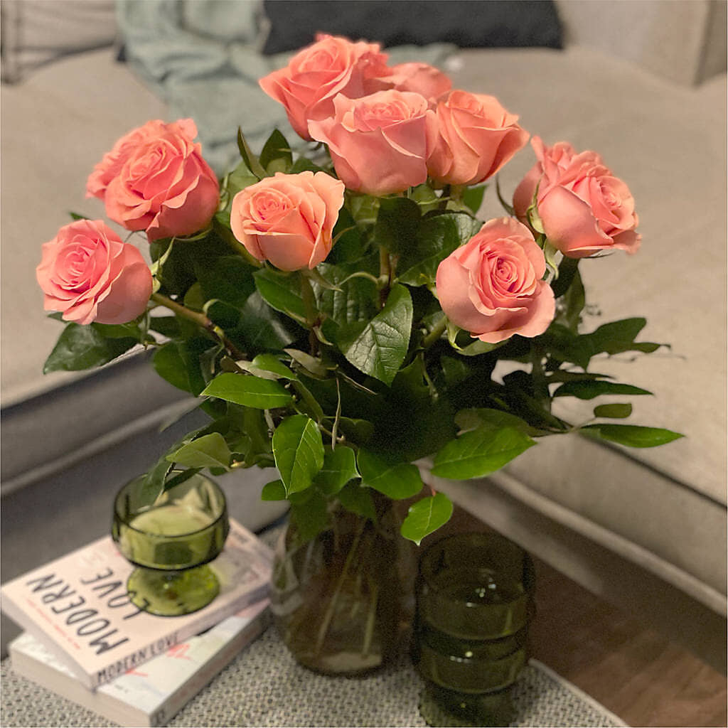 Long Stem Pink Rose Bouquet –  The Flower Station, Paris TN