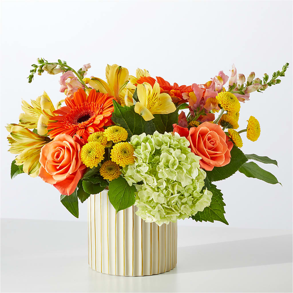 Autumn Sunshine Bouquet with Ivory Vase –  The Flower Station, Paris TN