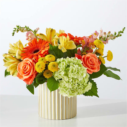 Autumn Sunshine Bouquet with Ivory Vase –  The Flower Station, Paris TN