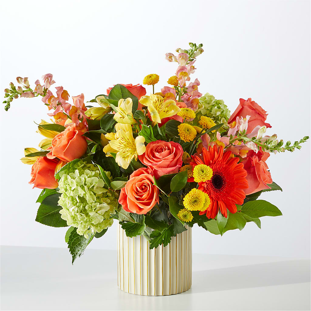 Autumn Sunshine Bouquet with Ivory Vase –  The Flower Station, Paris TN