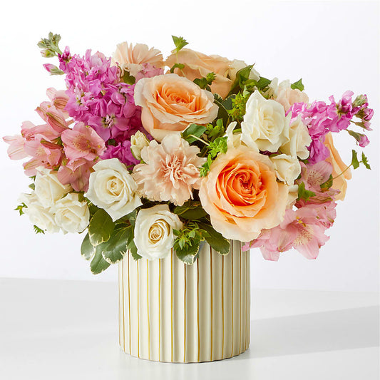 Paradise Bouquet with Ivory Vase –  The Flower Station, Paris TN